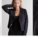 NEW Quince Suede Biker Jacket Small Charcoal Black motorcycle