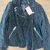 NEW Quince Suede Biker Jacket Small Charcoal Black motorcycle