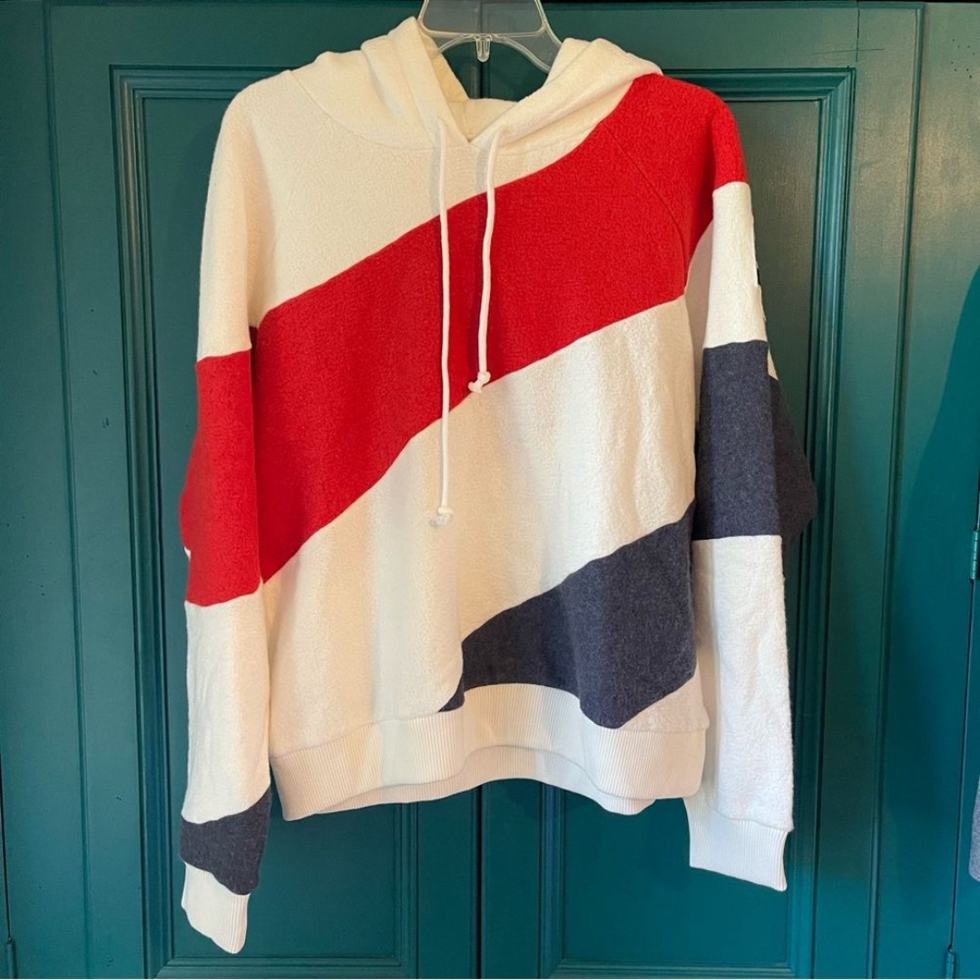 Faherty Riptide Hoodie Sweatshirt Striped sz Large