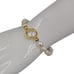 New Cultured Pearl 18k Gold Plated Silver Beaded Stretch Bracelet