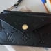 // PRISTINE // Embossed Monogram COIN CARD ZIPPY WALLET WRISTLET