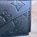 // PRISTINE // Embossed Monogram COIN CARD ZIPPY WALLET WRISTLET