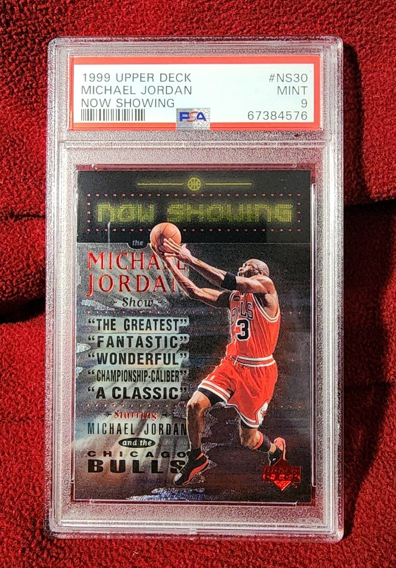Michael jordan psa 9 now showing insert foil bulls nba goat