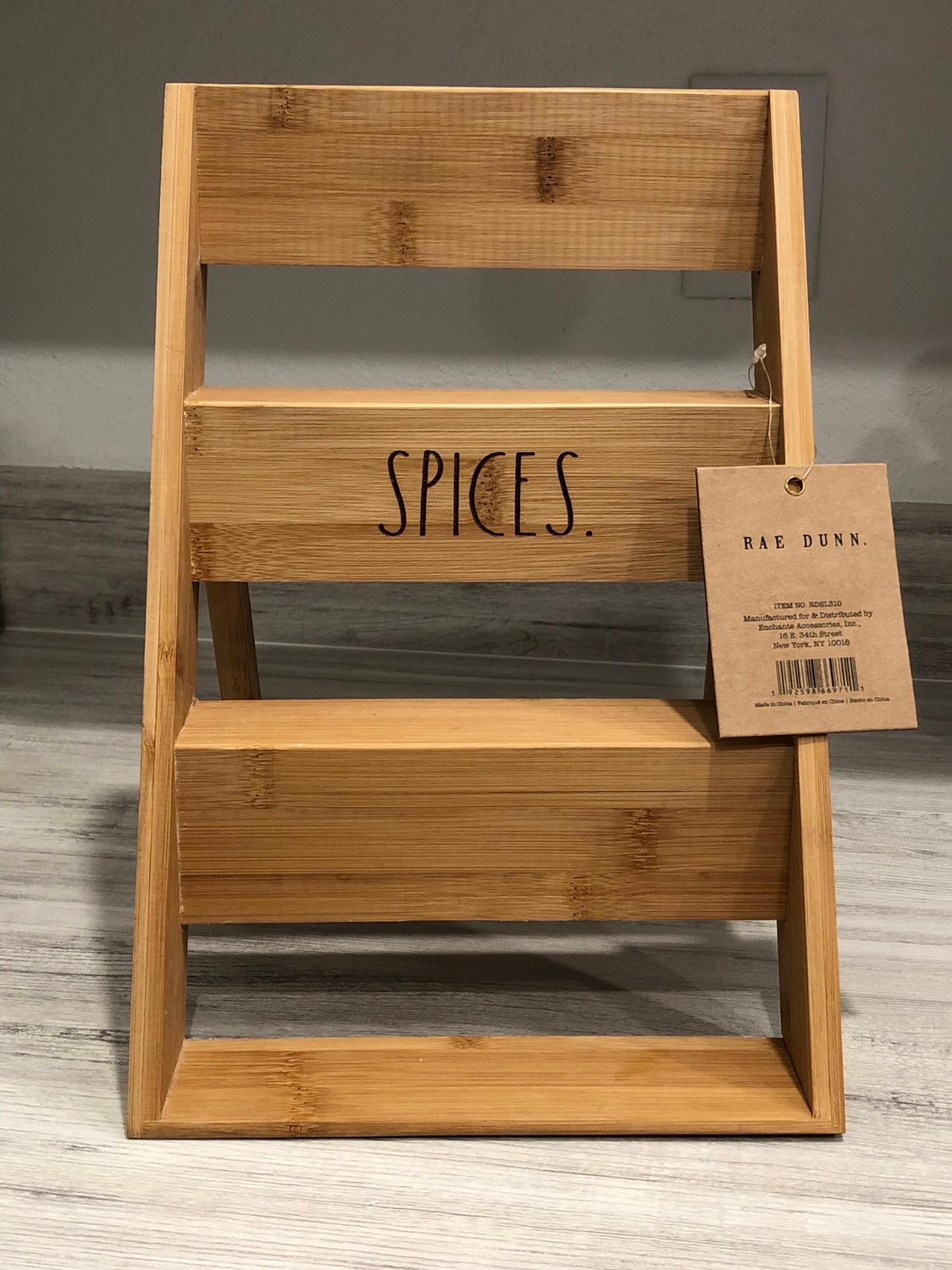 Rae Dunn Bamboo Spice Rack
