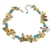 Sterling Silver 925 Southwestern Jasper Stone Turquoise Beaded Choker Necklace