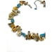 Sterling Silver 925 Southwestern Jasper Stone Turquoise Beaded Choker Necklace