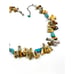 Sterling Silver 925 Southwestern Jasper Stone Turquoise Beaded Choker Necklace