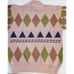 Vintage Diamond Print Mohair Turtleneck Sweater Pink