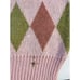 Vintage Diamond Print Mohair Turtleneck Sweater Pink