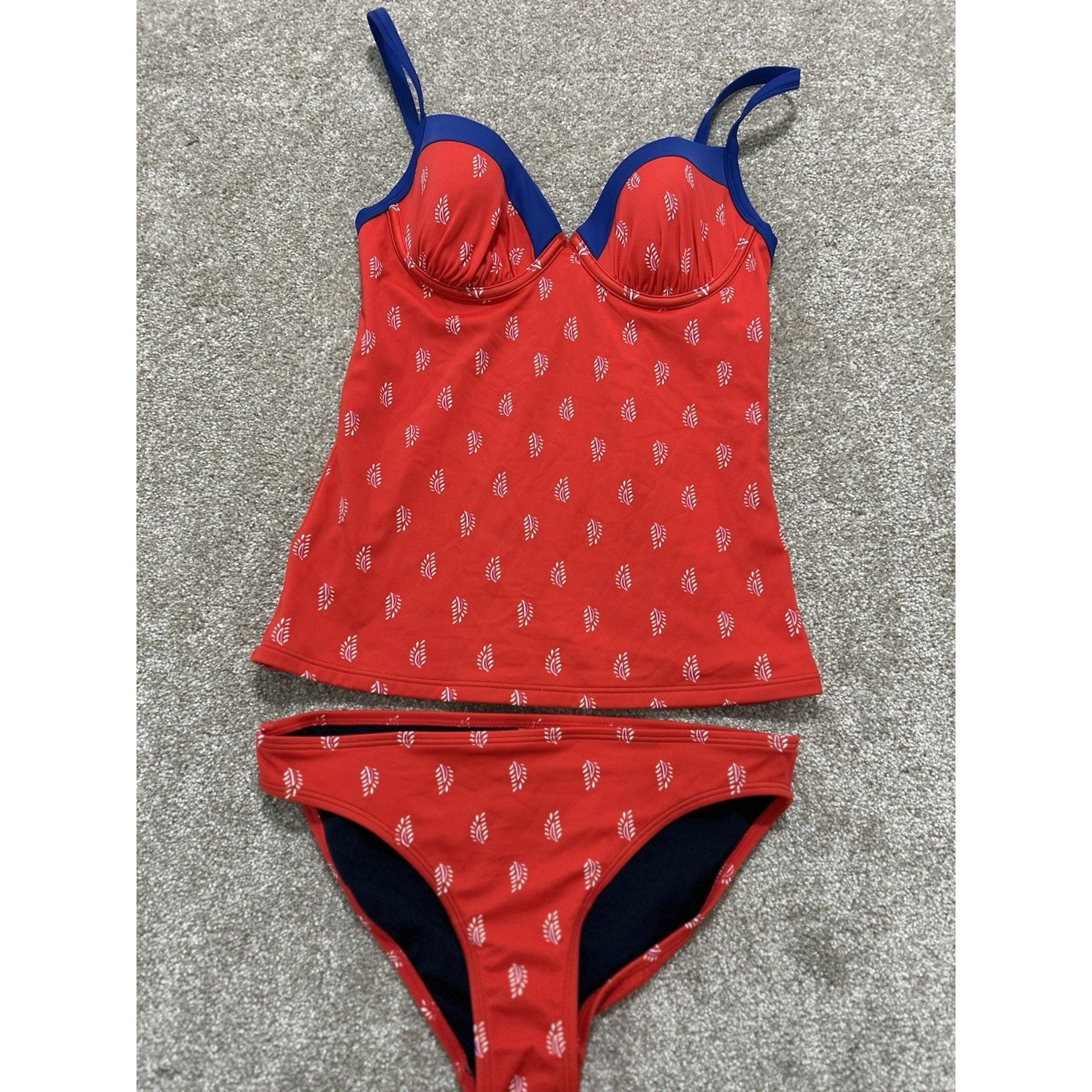Boden Womens Size 34C/Bottom Size 6 Two- Piece Swimwear Tankini Bikini Bottom