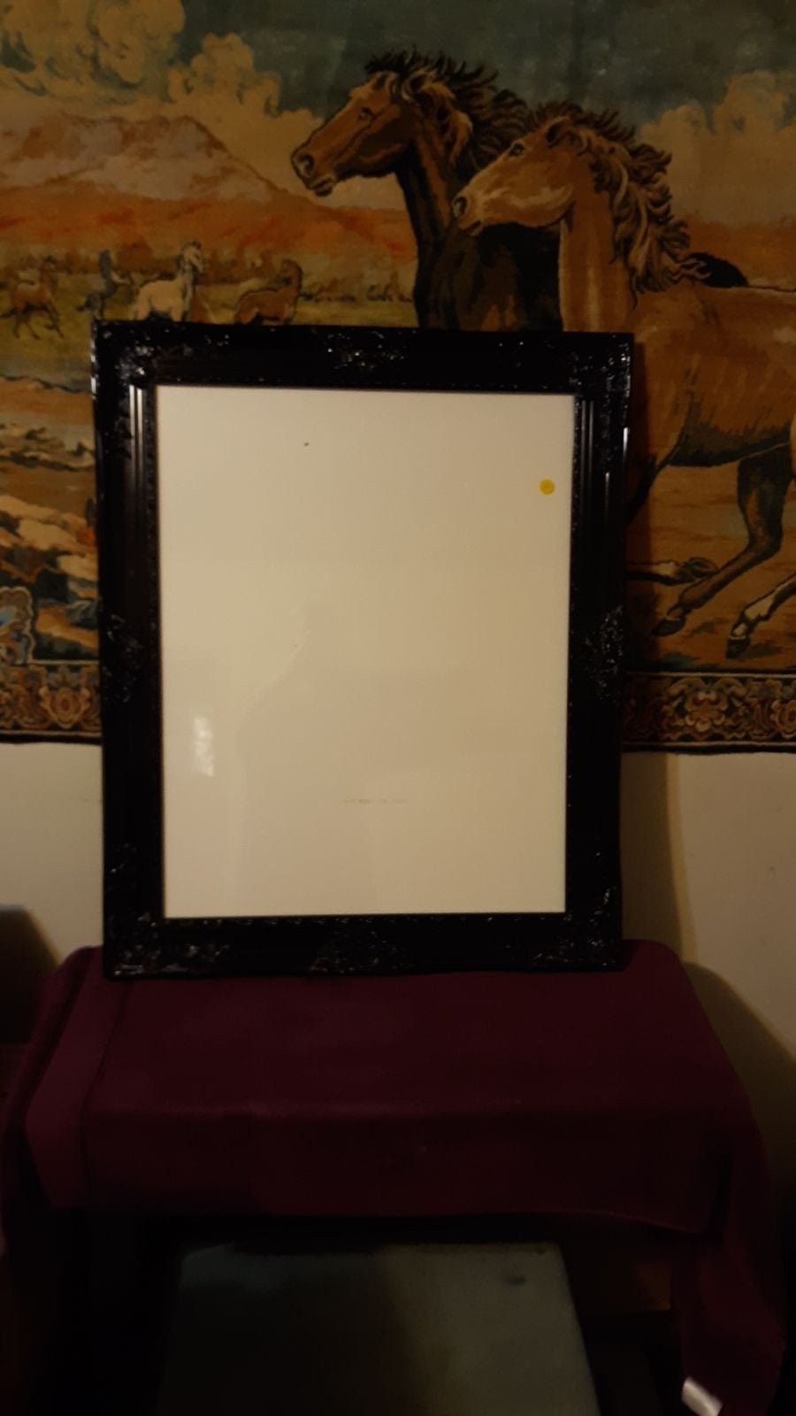 Vintage Satin Black Picture Frame 34x27