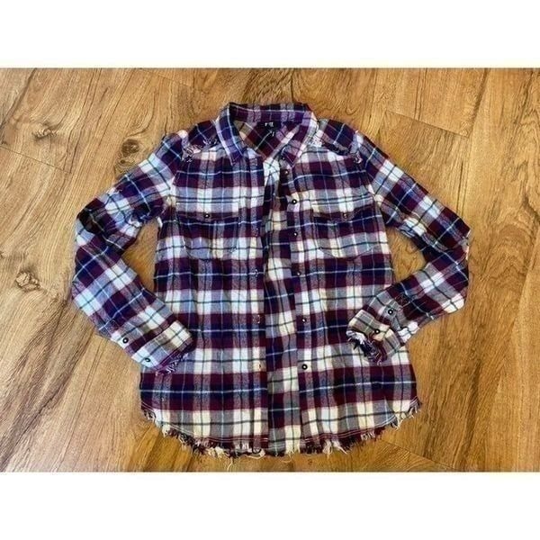 PAIGE maroon/navy flannel.