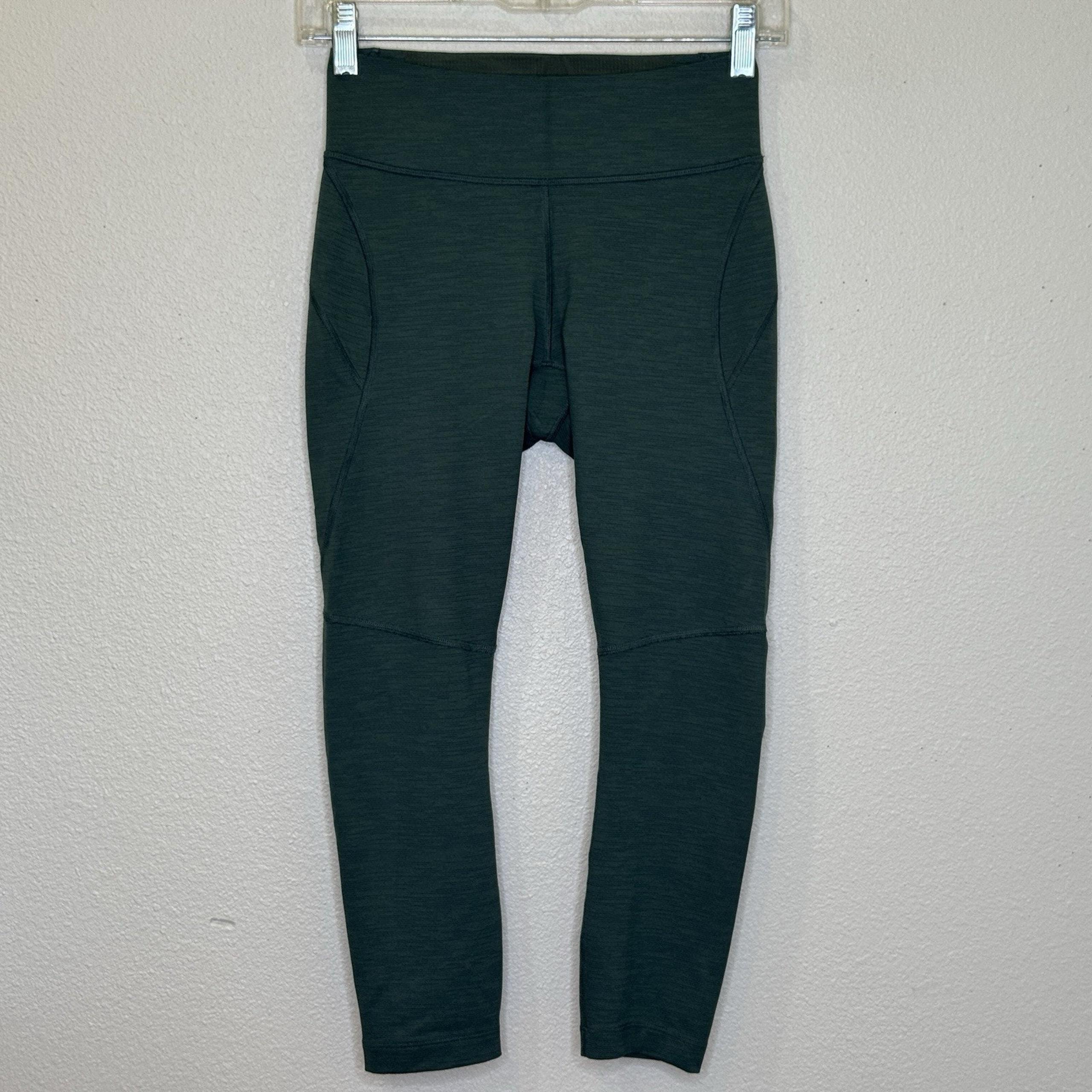 Outdoor Voices TechSweat Crop Leggings Womens Size Small Evergreen Activewear