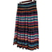 Lauren Ralph Lauren Plus 20W Tiered Ruffle Black Rainbow Stripe Lined Maxi Skirt