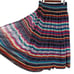 Lauren Ralph Lauren Plus 20W Tiered Ruffle Black Rainbow Stripe Lined Maxi Skirt