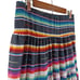 Lauren Ralph Lauren Plus 20W Tiered Ruffle Black Rainbow Stripe Lined Maxi Skirt