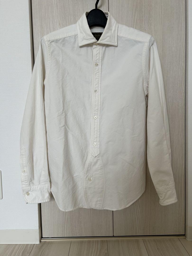 Nigel Cabourn White Long Sleeve Shirt British Officers