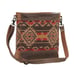 Myra Bag Handmade Carolina Shoulder Bag Upcycled Canvas & Cowhide Leather