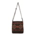 Myra Bag Handmade Carolina Shoulder Bag Upcycled Canvas & Cowhide Leather