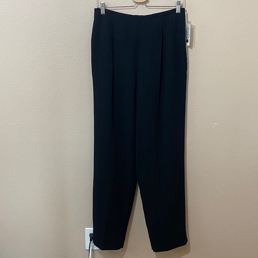 Vintage Rafaella Black Pleated Lined Pnt