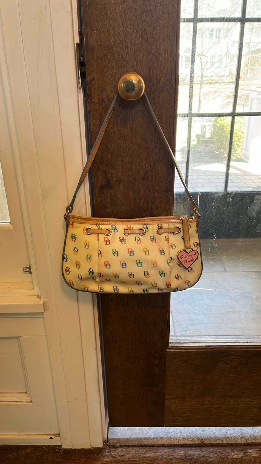Multi colored Signature Leather Dooney @ Bourke Medium Shoulder Bag