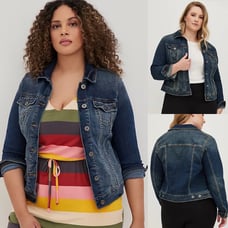 Torrid Denim Jacket Jean Trucker 0 Plus Size