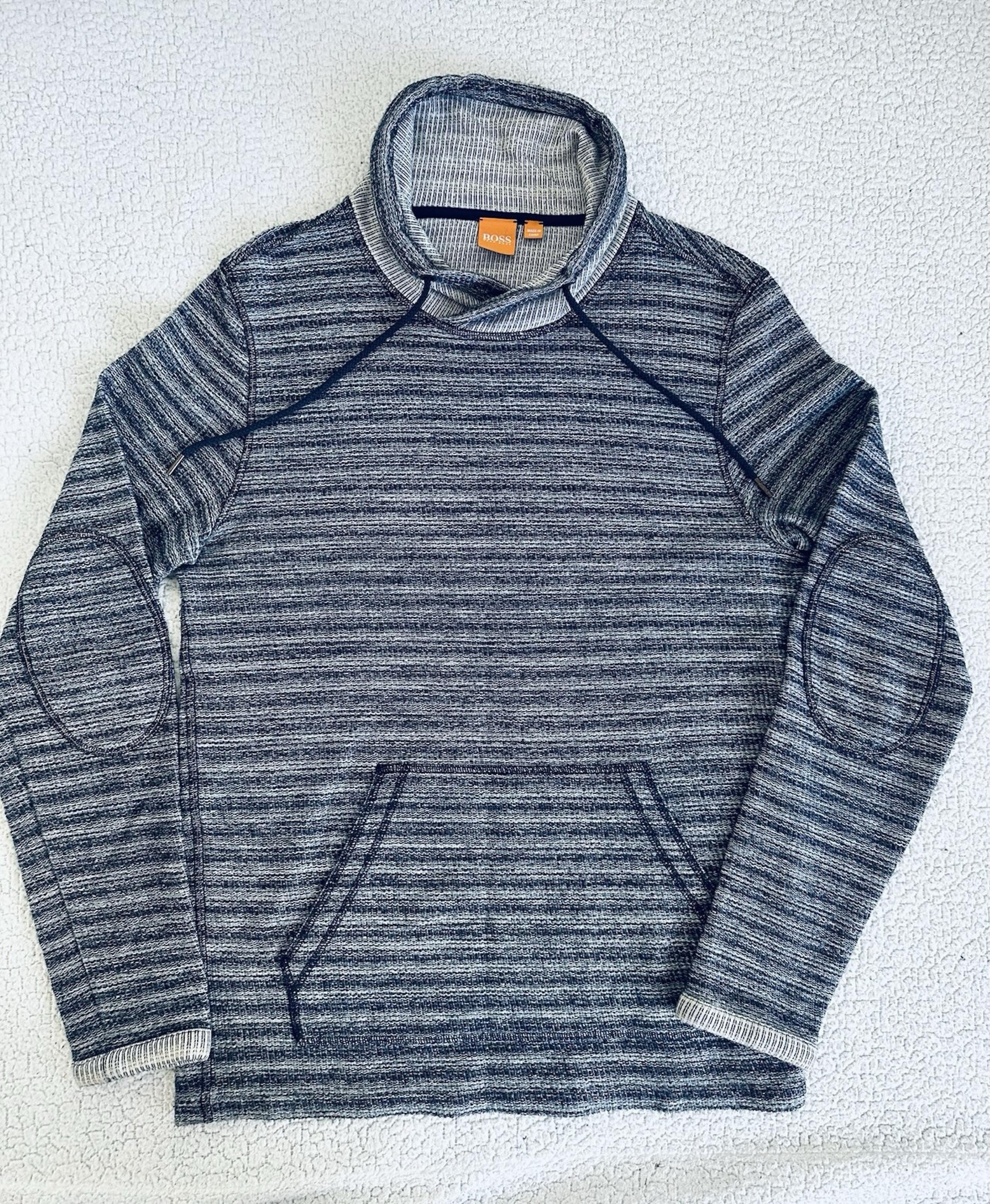 BOSS Hugo Boss Turtle Neck Knit Sweatshirt Men's Size M Long Sleeve Gray