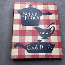 Vintage Better Homes New Cookbook Spiral Red Plaid Tab 5 Ring Binder 1962 3rd Pt