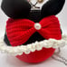 Hand-woven Cotton Crochet Kiss-lock Minnie Handbag with Metal Strap, Medium