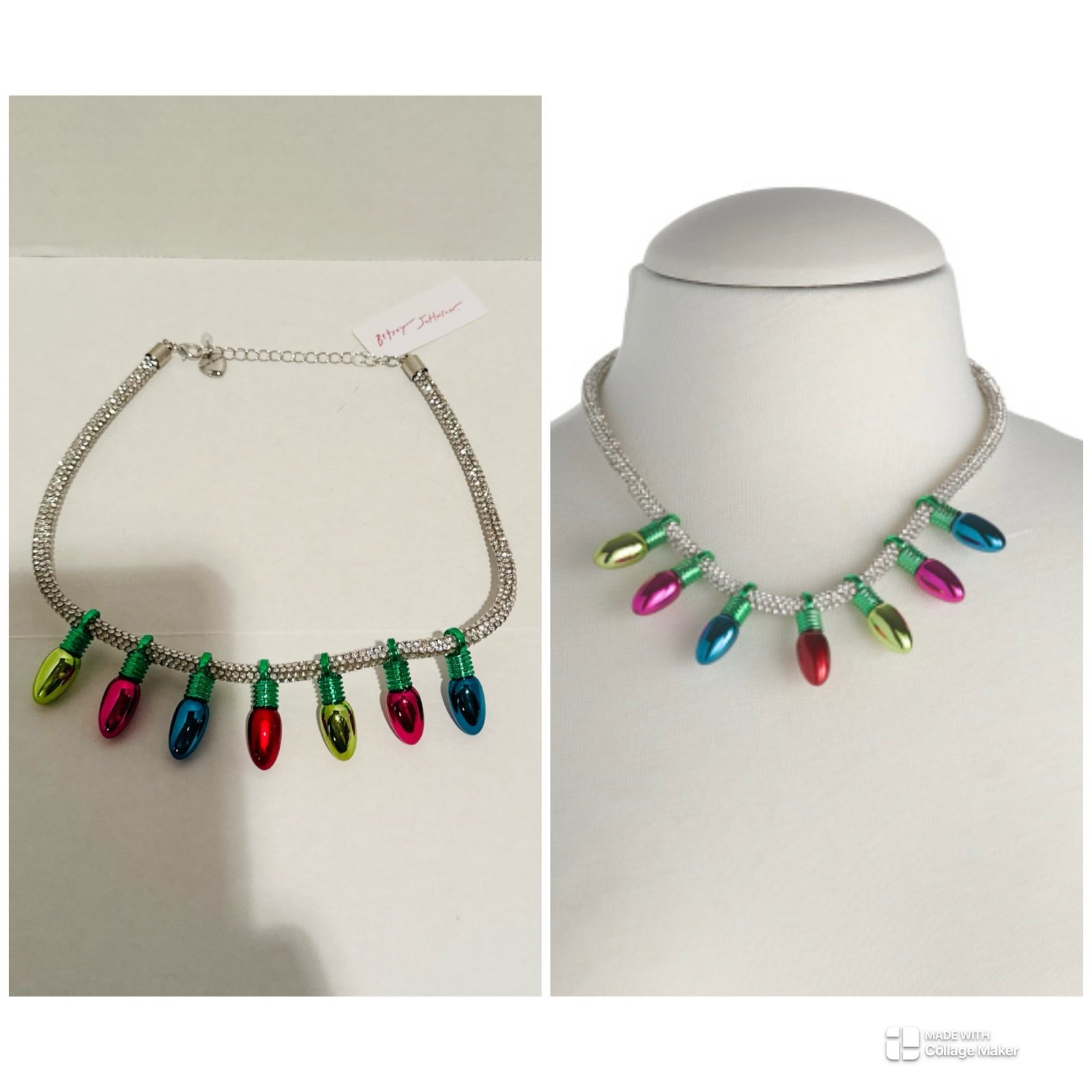 Betsey Johnson NWT Holiday Lights Necklace