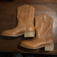 Iron Age 634 Men's Brown Leather Ropers Steel Toe Work Safety Boot - SIZE 6.5 D