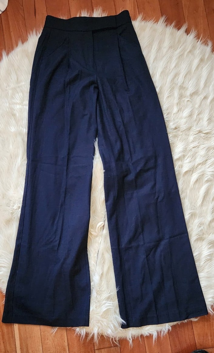 Veronica beard women pants wide leg size 4 high rise 35