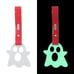 NEW 2PCS GHOST GLOW IN DARK GREEN JDM TSURIKAWA RING Red Handle Strap Drift