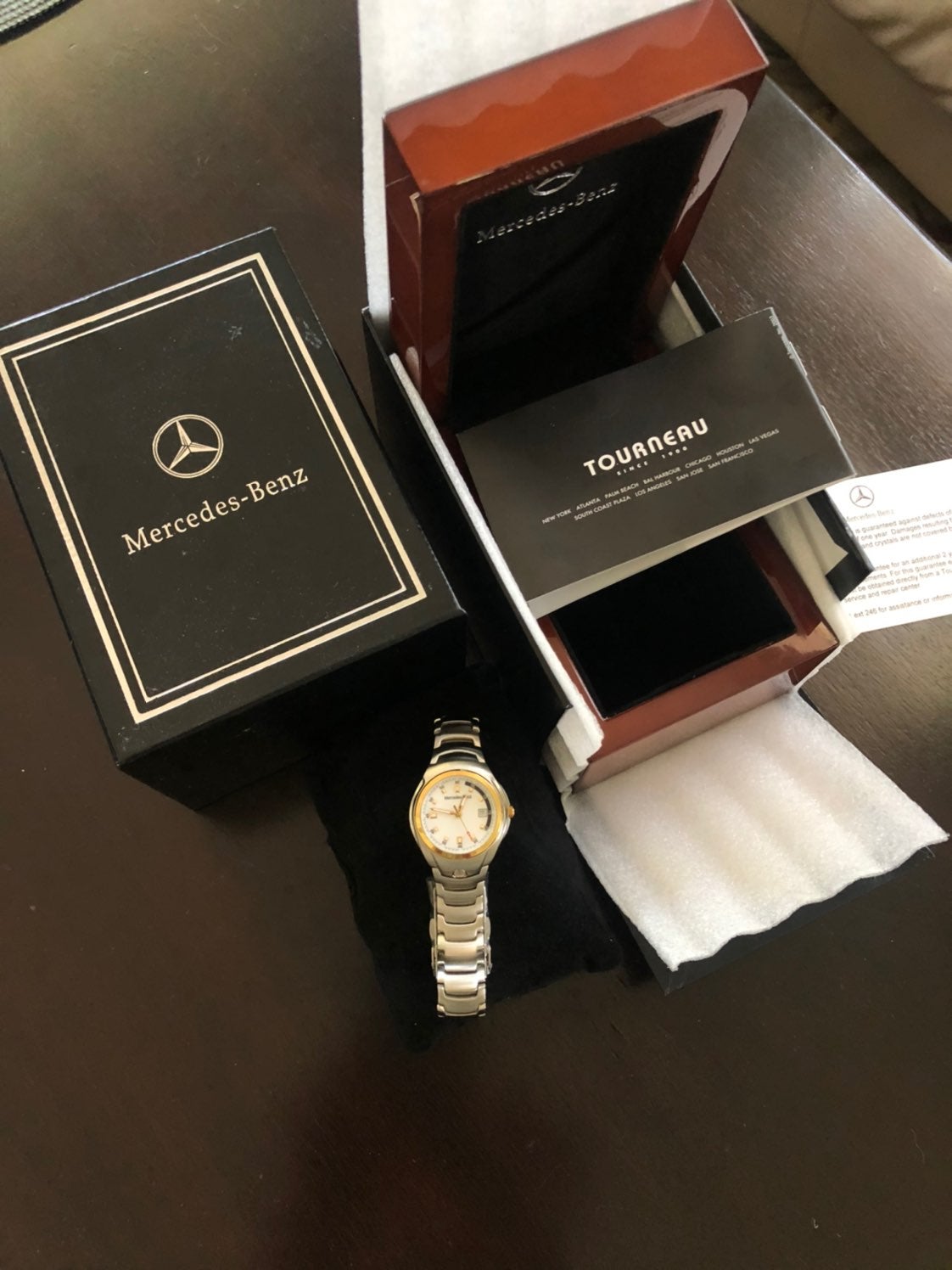 NWT Tourneau 2-tone Mercedez Watch