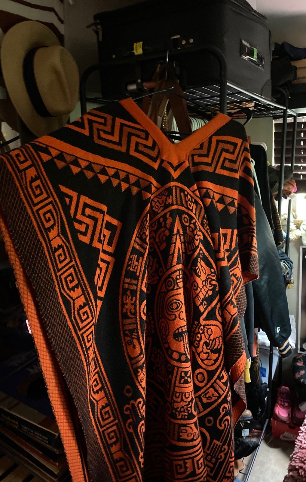 Poncho For Men And Women with Mayan Cale