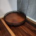 Farmhouse Oak 9 Lazy Susan Turntable Organizer for Cabinet, Round Wooden