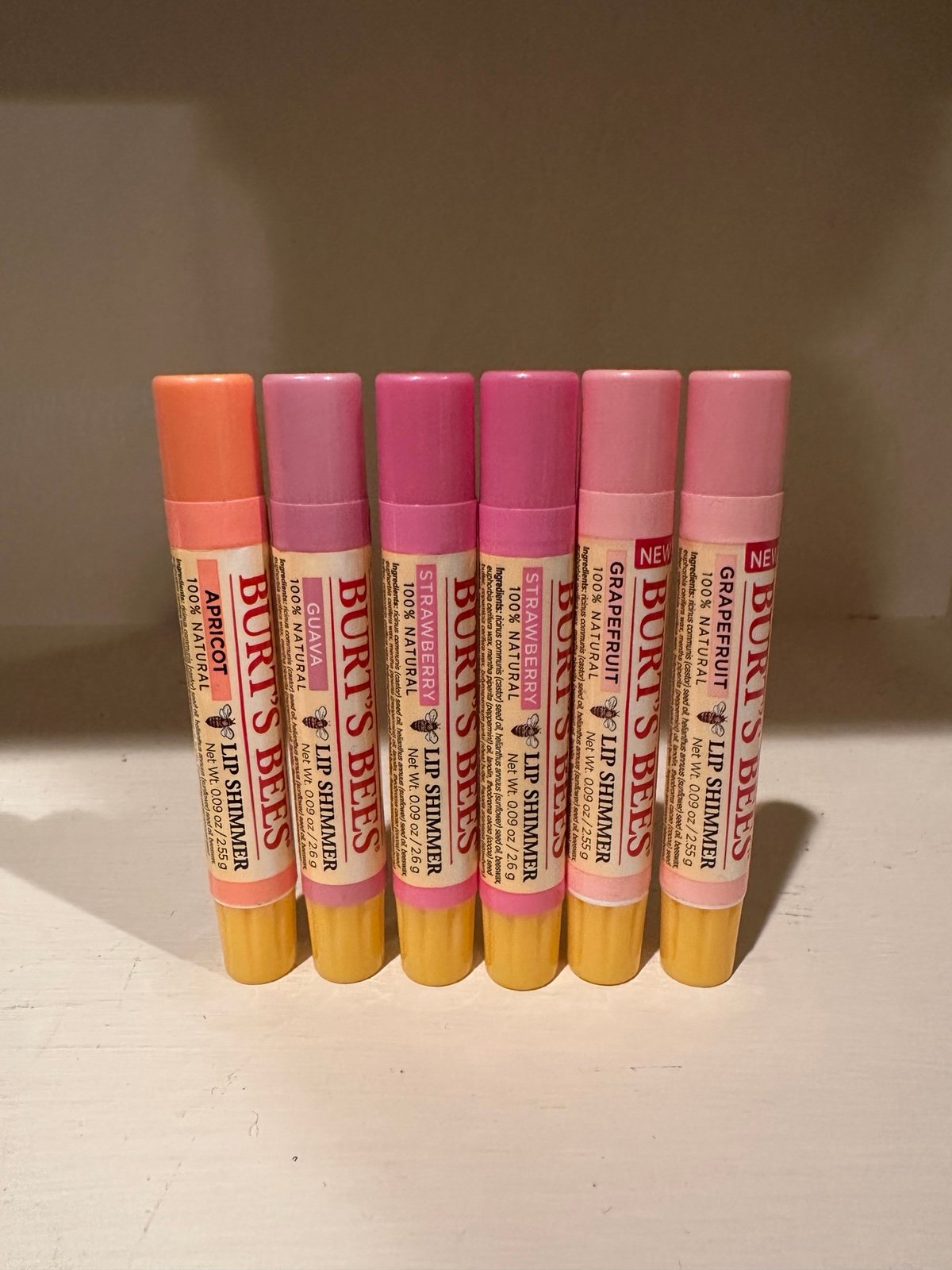 Lip bundle of 6 Burt’s bees lip shimmer