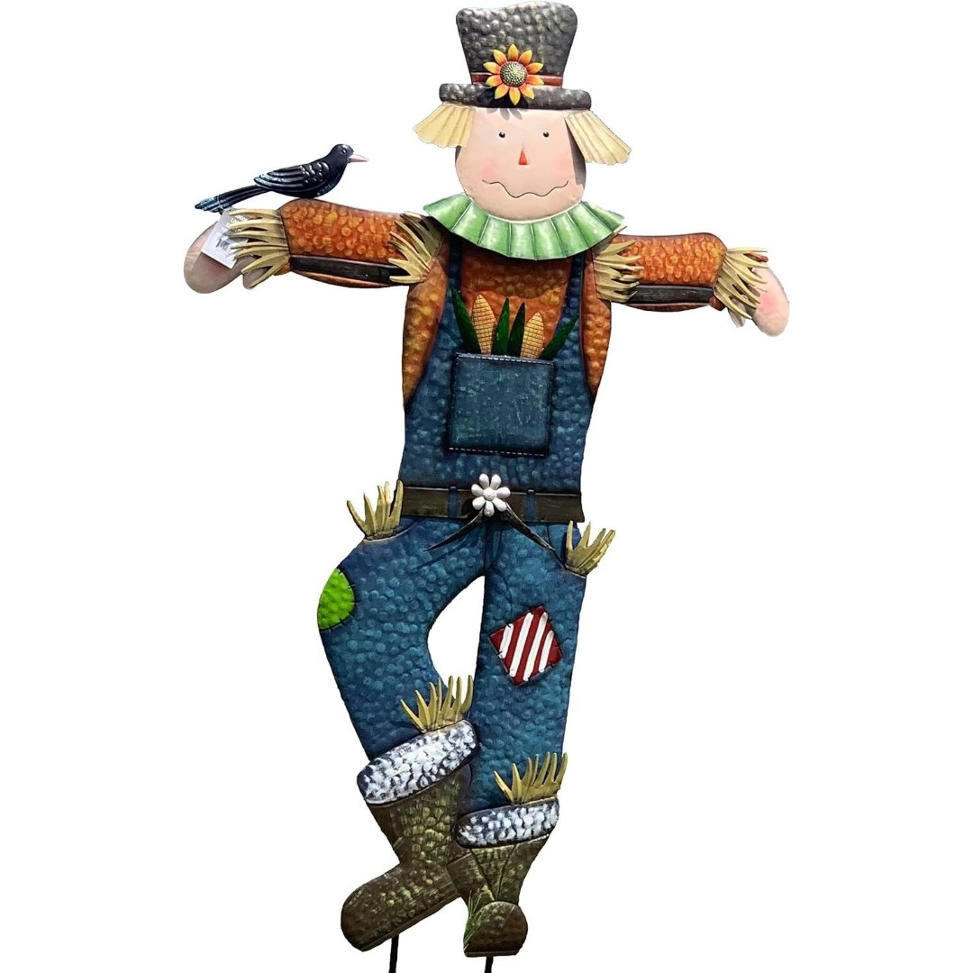 71 x 50 Metal Scarecrow Yard Decoration - Fall Decorations for Home Outdoor.