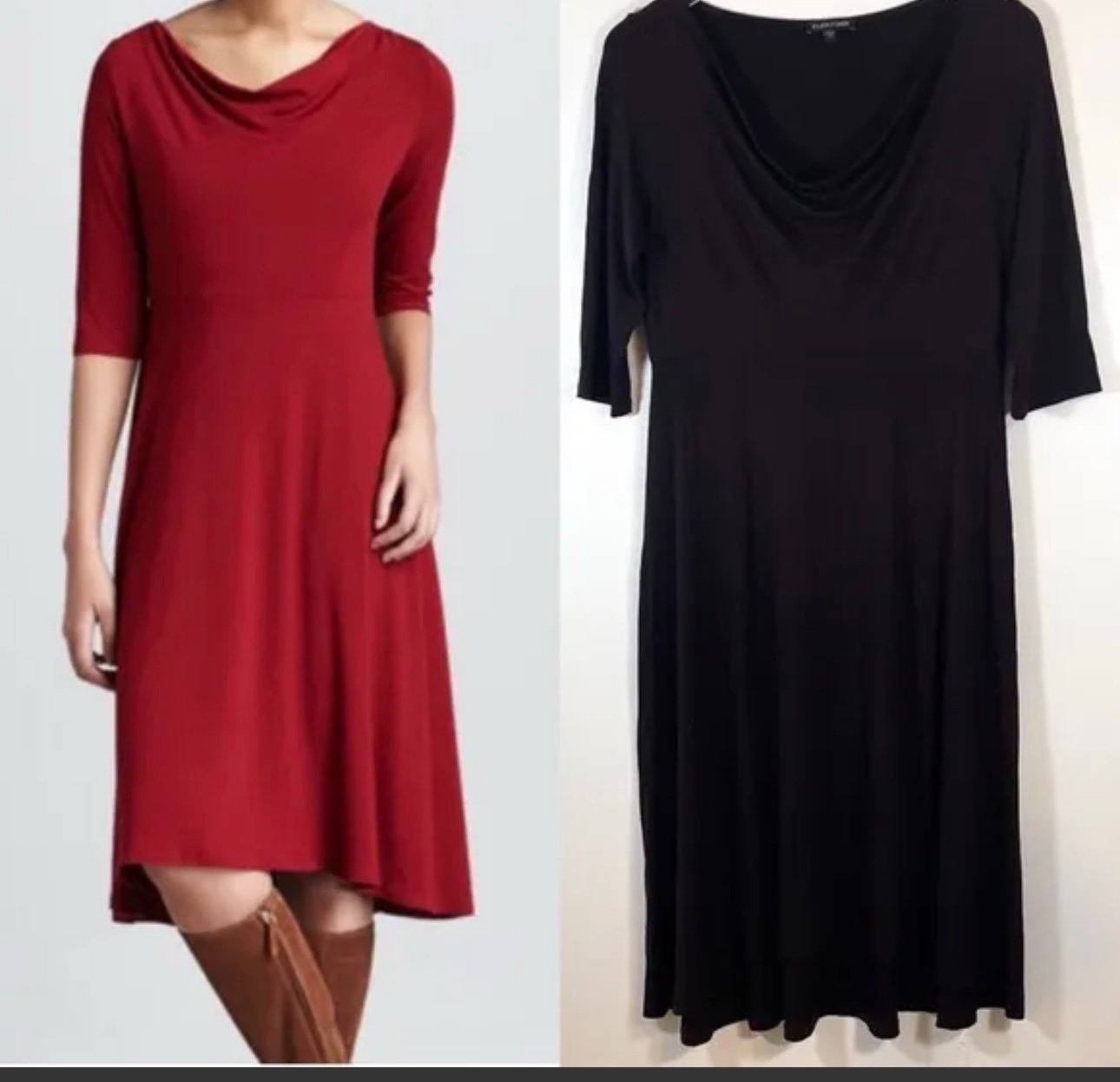 eileen fisher black dress