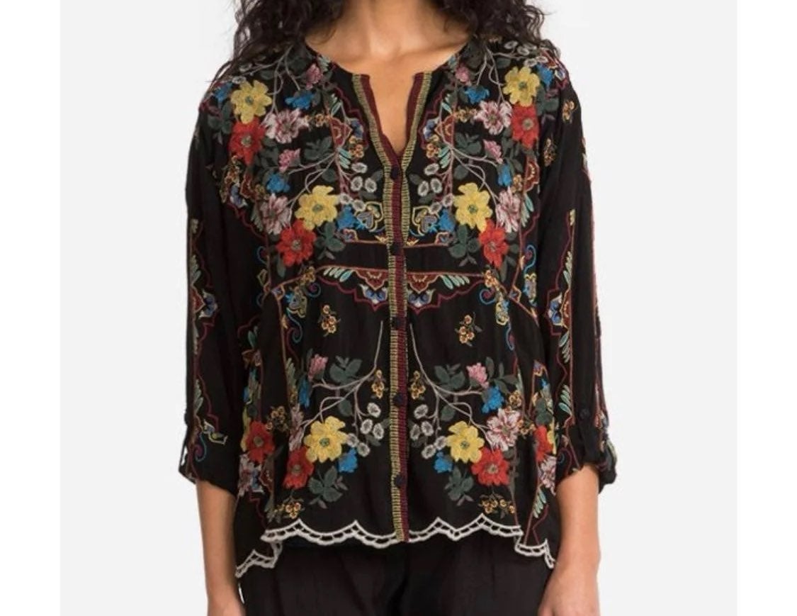 johnny was top blouse tunic NWT L