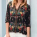 johnny was top blouse tunic NWT L