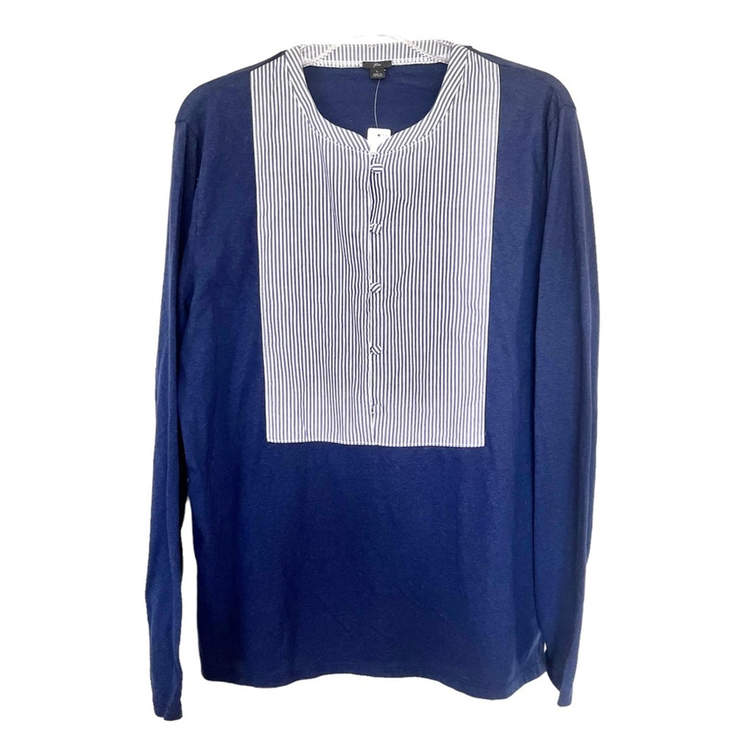 J. Crew navy color block tunic NWT size Large - J.Crew