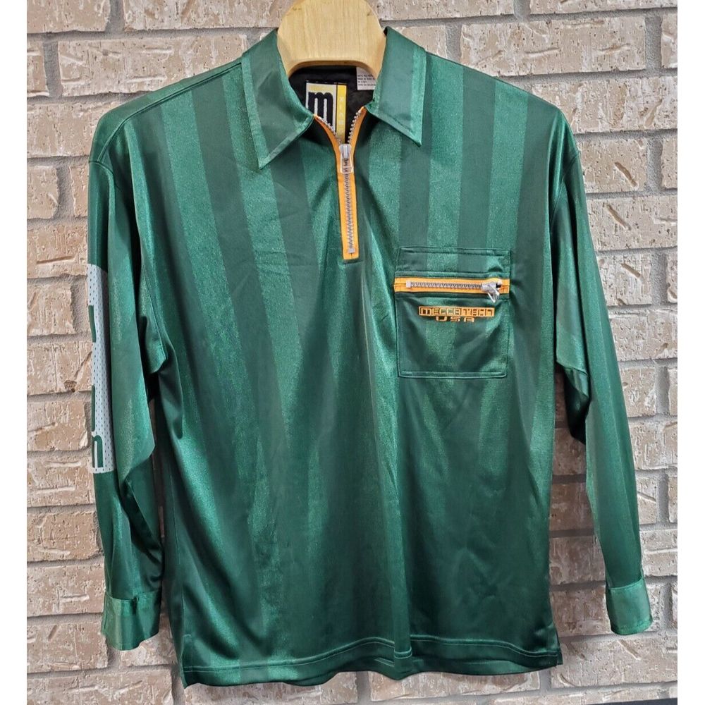 Mecca Tech USA Vintage Y2K Soccer Jersey Style Long Sleeve Shirt Men XL Urban