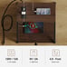 Set of 2 Modern End Table for Bedroom Living Room Rustic Brown