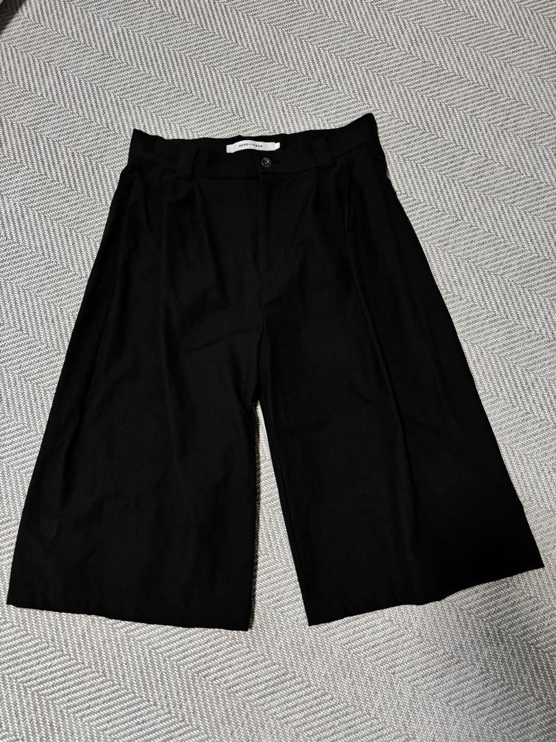 Black/L] DECESOLO 24SS loose wide-leg shorts