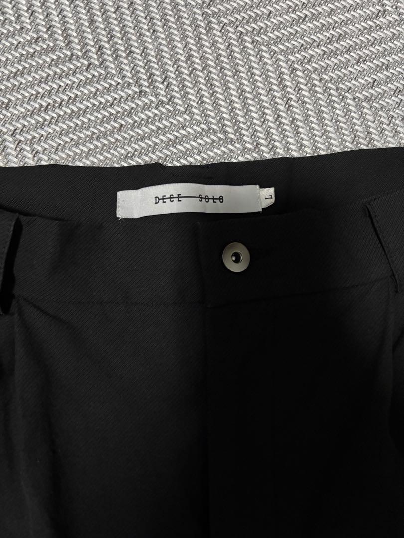 Black/L] DECESOLO 24SS loose wide-leg shorts