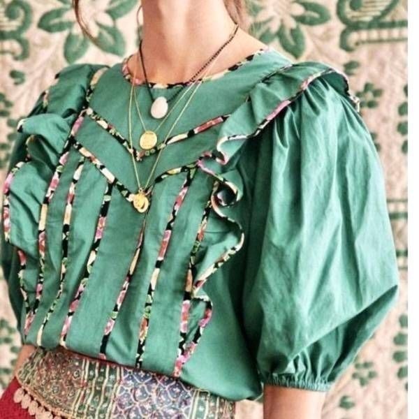 Sezane Angeline in green sz 38 (US 6)