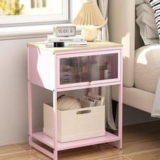 NEW Cute Nightstand, End Tables with Storage Drawer,Bedside Table with Open
