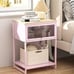 NEW Cute Nightstand, End Tables with Storage Drawer,Bedside Table with Open