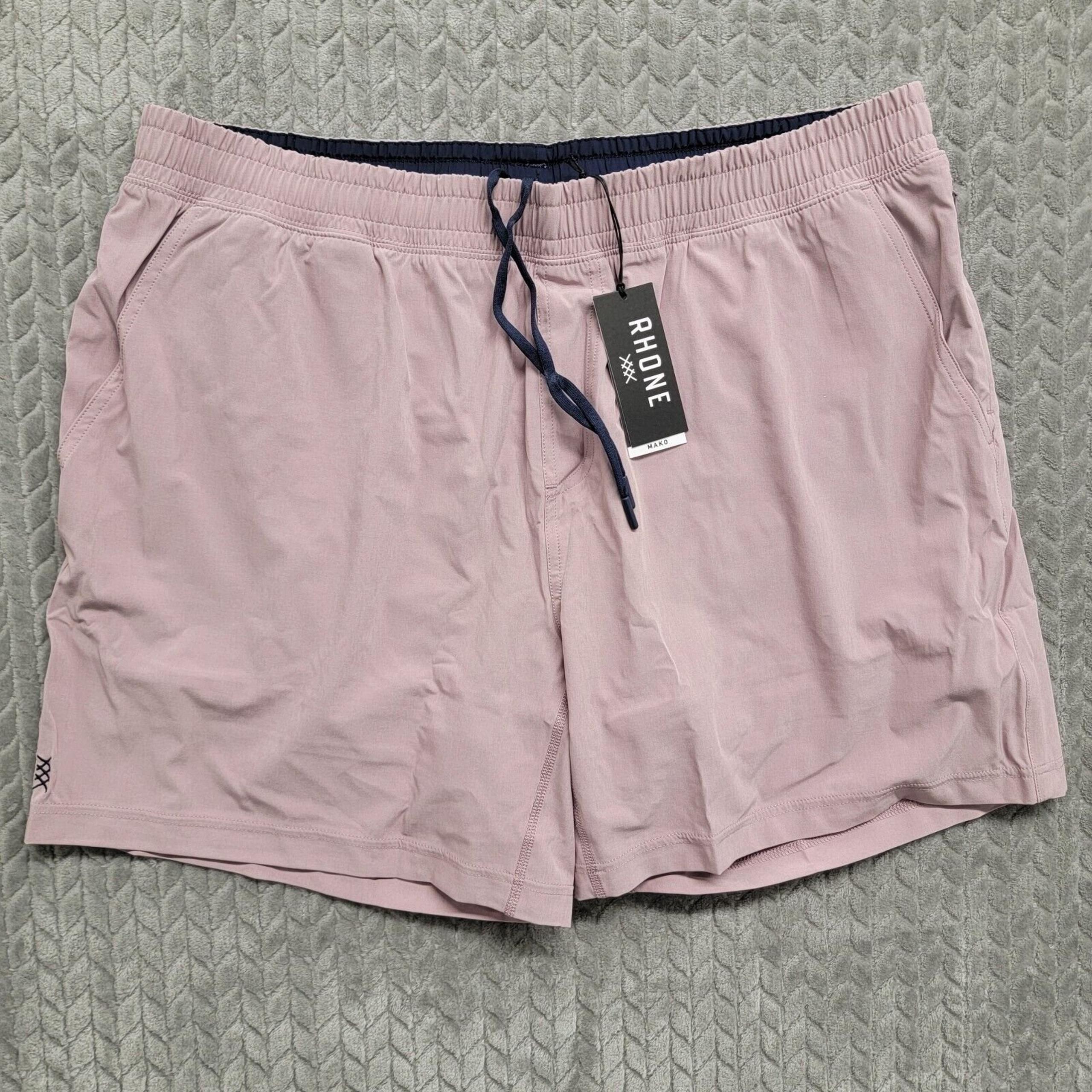 Rhone Men’s Mako Lined Shorts 7” Pink Salt Size 2XL NWT Gym Training Workout